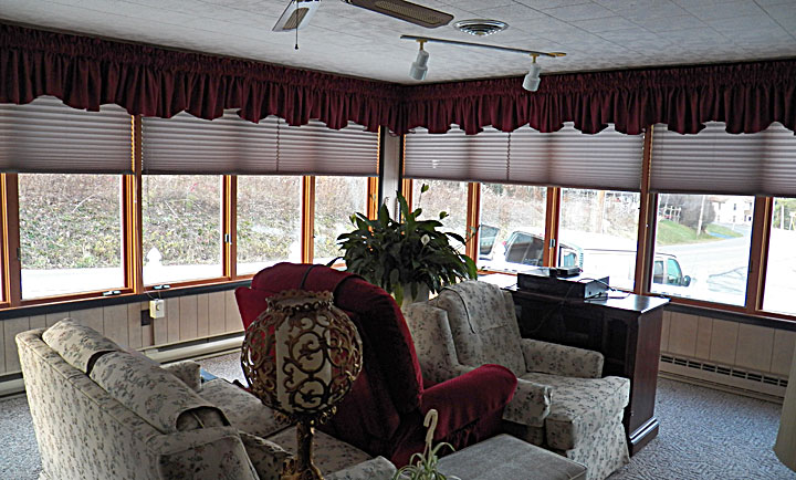 Custom shades and valance.